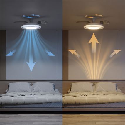 Philips - Lámpara de techo LED regulable con ventilador BLISS LED/35W/230V blanca + mando a distancia