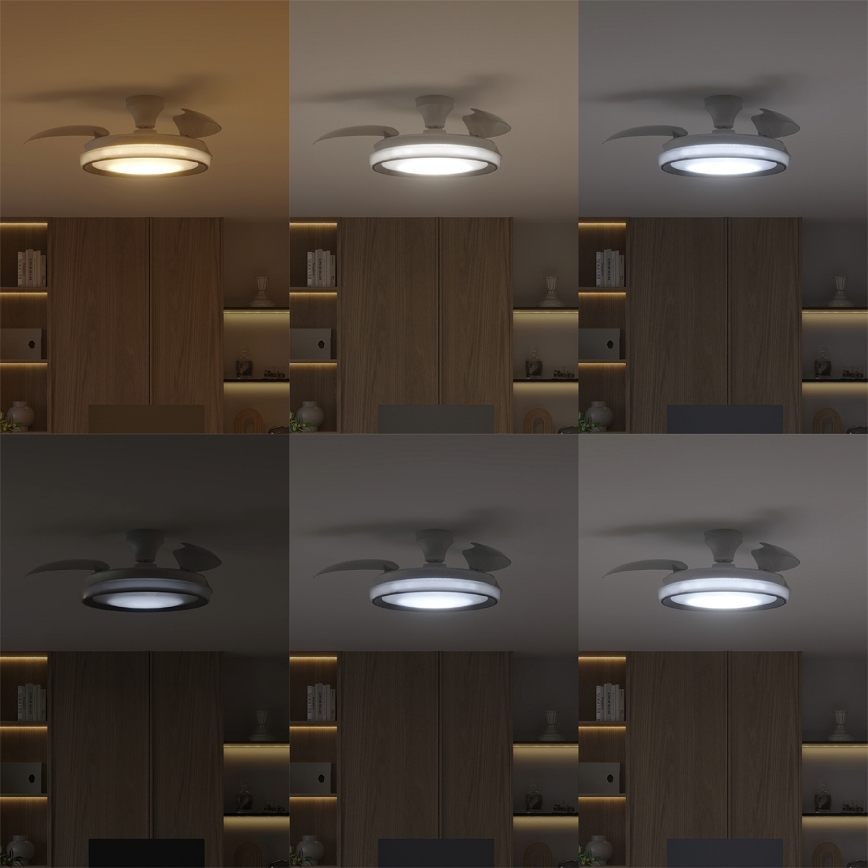 Philips - Lámpara de techo LED regulable con ventilador BLISS LED/35W/230V blanca + mando a distancia