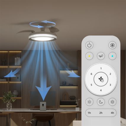 Philips - Lámpara de techo LED regulable con ventilador BLISS LED/35W/230V blanca + mando a distancia