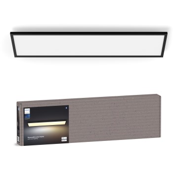 Philips - Lámpara de techo LED regulable Hue AURELLE LED/39W/230V 2200-6500K 120x30 cm negra