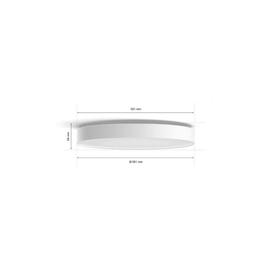 Philips - Lámpara de techo LED regulable Hue LED/48W/230V 2200–6500K Ø 551 mm blanca + mando a distancia