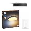 Philips - Lámpara de techo LED regulable Hue LED/48W/230V 2200-6500K Ø 551 mm negra + mando a distancia