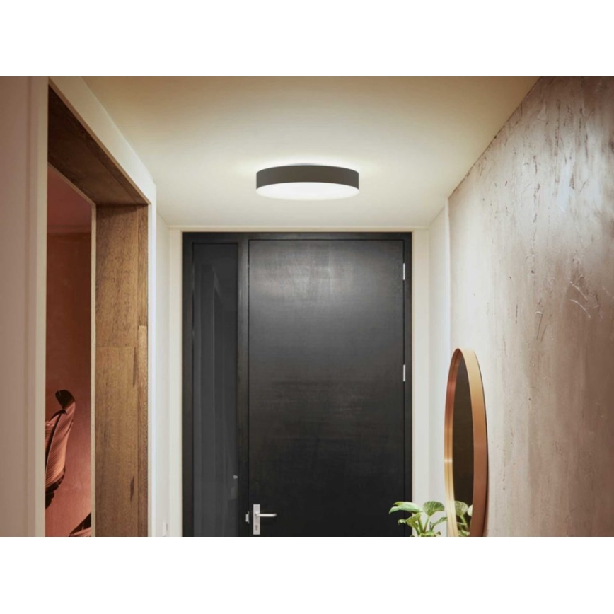 Philips - Lámpara de techo regulable Hue LED/19,2W/230V 2200-6500K Ø 381 mm negra + mando a distancia