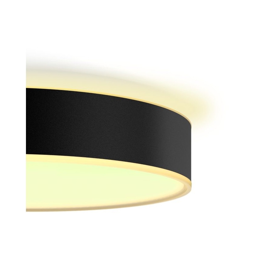 Philips - Lámpara de techo regulable Hue LED/19,2W/230V 2200-6500K Ø 381 mm negra + mando a distancia