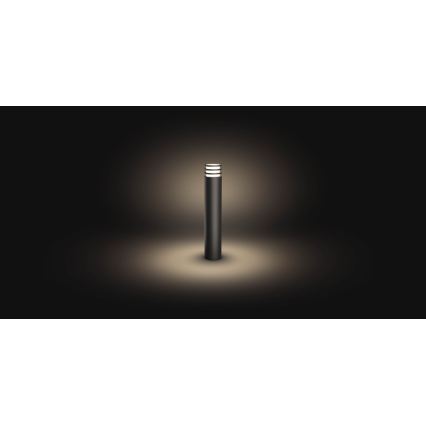 Philips - Lámpara exterior LED RGB regulable Hue LUCCA 1xE27/8,1W/230V 77 cm 1000-20000K IP44