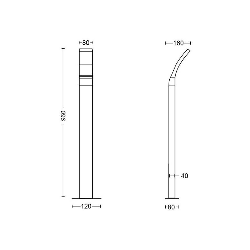 Philips - Lámpara LED de exterior LED/12W/230V 2700K 96 cm IP44