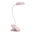 Philips - Lámpara LED regulable con clip DONUTCLIP LED/3W/5V 1200 mAh CRI 90 rosa