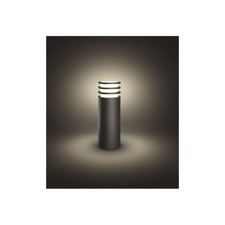 Philips - Lámpara exterior LED RGB regulable Hue LUCCA 1xE27/8,1W/230V 25 cm 1000-20000K IP44