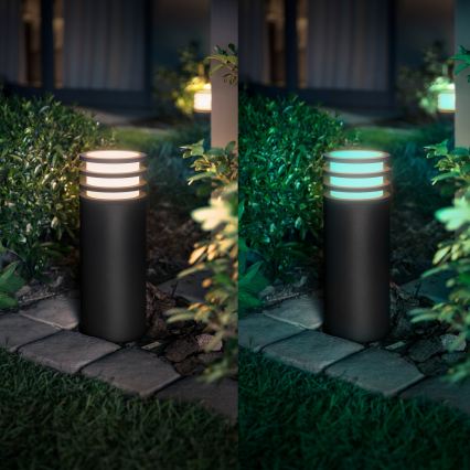 Philips - Lámpara exterior LED RGB regulable Hue LUCCA 1xE27/8,1W/230V 25 cm 1000-20000K IP44