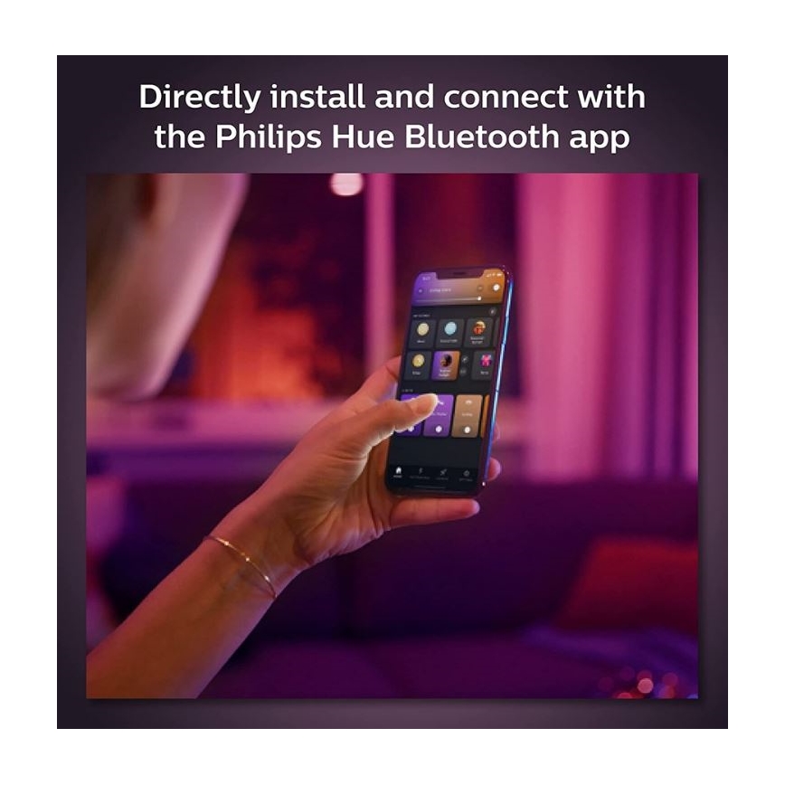 Philips - Lámpara colgante regulable con cable para sistema de riel Hue PERIFO LED RGB/5,2W/24V 2000-6500K