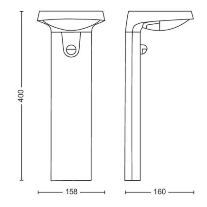 Philips - Lámpara solar LED con sensor de movimiento y crepuscular LED/1,2W/4V 1800 mAh 3000K IP44