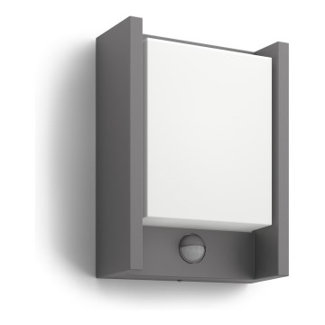 Philips - LED Aplique para exterior con sensor LED/6W 4000K IP44