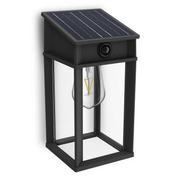 Philips - LED Luz solar de pared con sensor de movimiento y crepuscular GERI LED/3,2W/3,7V 2600 mAh 4000K IP44