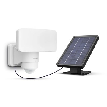Philips - LED Luz solar de pared con sensor de movimiento y crepuscular TYLUS LED/6W/3,7V 2600 mAh 5000K IP44