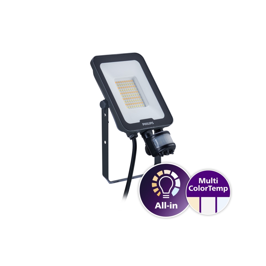 Philips - Proyector LED con sensor de movimiento y sensor crepuscular LEDINAIRE ALL-IN LED/30W/230V 3000/4000/6500K IP65