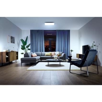 Philips - Luminaria de techo LED regulable Hue AURELLE LED/39W/230V 2200-6500K 60x60 cm blanca