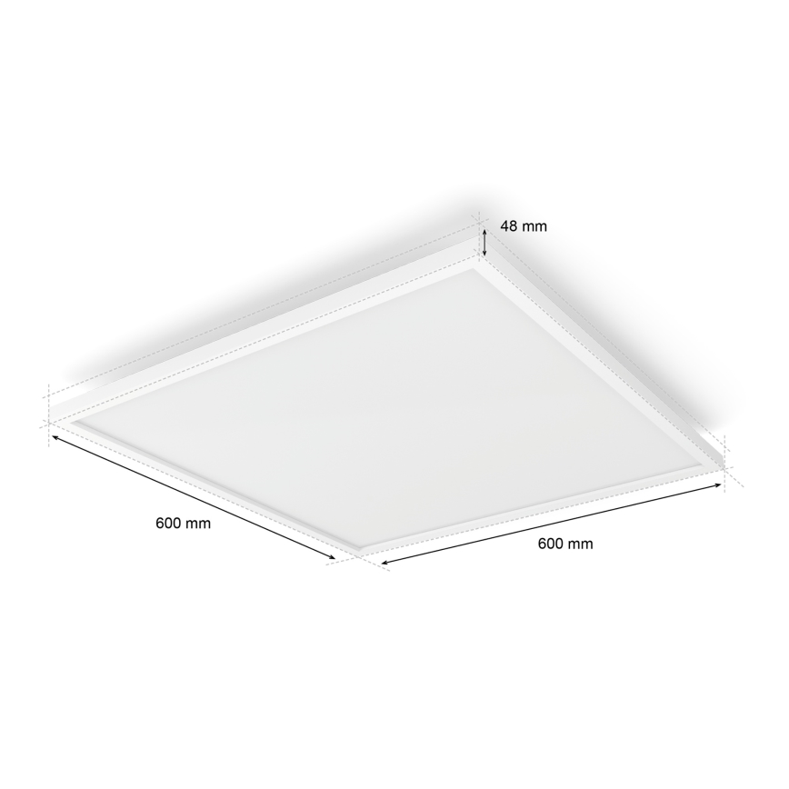 Philips - Luminaria de techo LED regulable Hue AURELLE LED/39W/230V 2200-6500K 60x60 cm blanca
