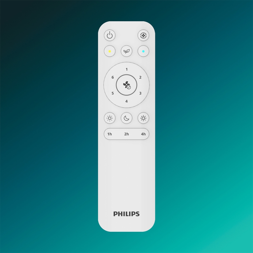 Philips - Ventilador de techo LED regulable OLAS LED/24W/230V Ø 132 cm blanco/marrón + mando a distancia