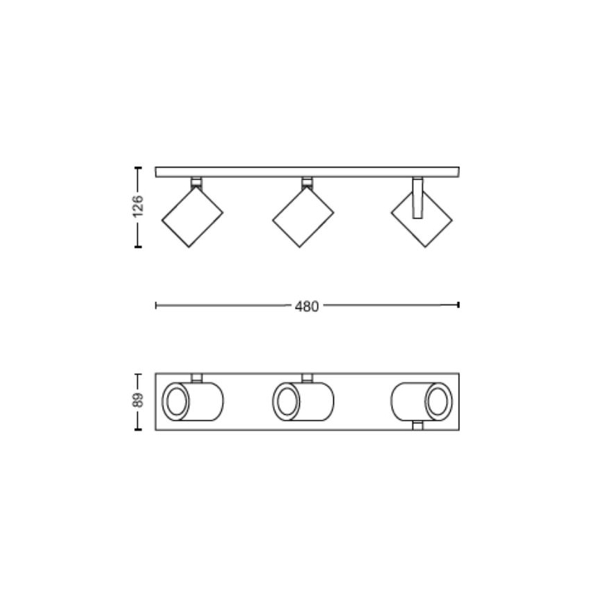 Philips - LED RGBW Foco regulable Hue ARGENTA 3xGU10/4,2W/230V 2000-6500K