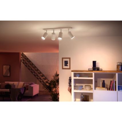 Philips - LED RGBW Foco regulable Hue FUGATO 4xGU10/4,2W/230V 2000-6500K blanco