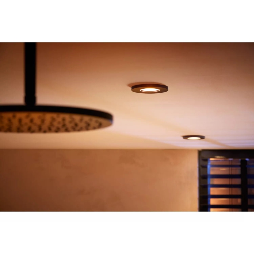 Philips - LED RGBW Lámpara empotrable regulable para el baño Hue XAMENTO 1xGU10/4,2W/230V 2000-6500K IP44