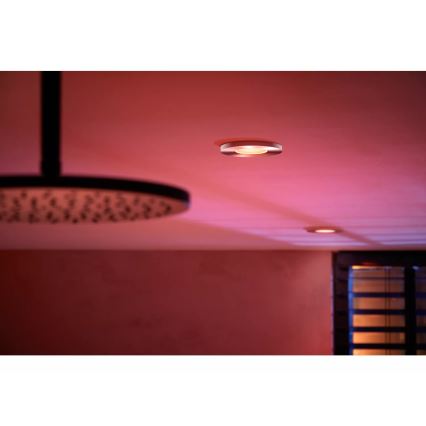 Philips - LED RGBW Lámpara empotrable regulable para el baño Hue XAMENTO 1xGU10/4,2W/230V 2000-6500K IP44