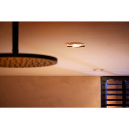 Philips - LED RGBW Lámpara empotrable regulable para el baño Hue XAMENTO 1xGU10/4,2W/230V 2000-6500K IP44