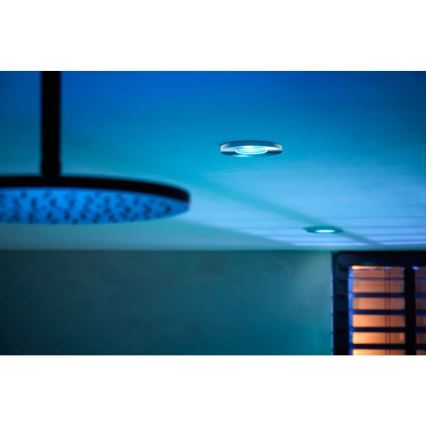 Philips - LED RGBW Lámpara empotrable regulable para el baño Hue XAMENTO 1xGU10/4,2W/230V 2000-6500K IP44