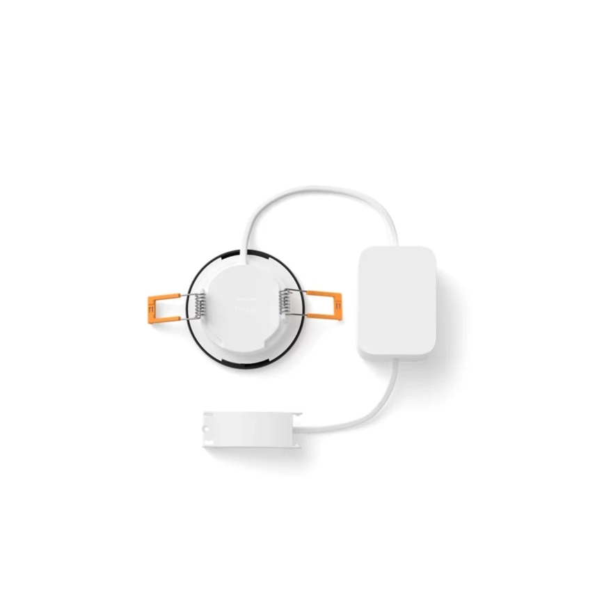 Philips - Luminaria empotrable LED RGBW regulable para baño Hue SLIM LED/8,3W/230V 1000-20000K negra P44