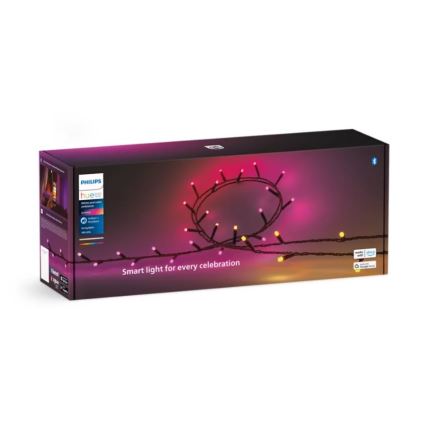 Philips - Cadena de luces LED RGBW regulable para exterior HUE WHITE AND COLOR AMBIANCE 500xLED 44,4 m 2000-6500K IP54