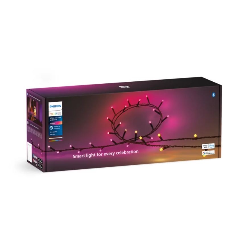 Philips - Cadena de luces LED RGBW regulable para exterior HUE WHITE AND COLOR AMBIANCE 500xLED 44,4 m 2000-6500K IP54