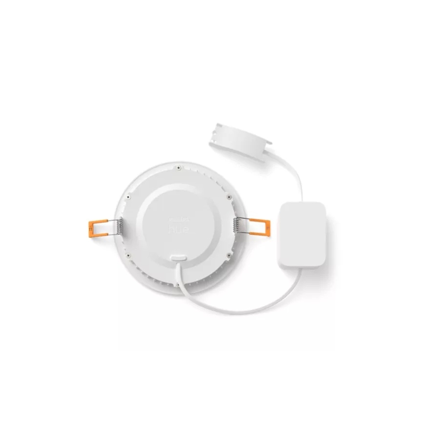 Philips - Downlight empotrable para baño LED RGBW regulable Hue SLIM LED/12W/230V 1000-20000K blanco IP44