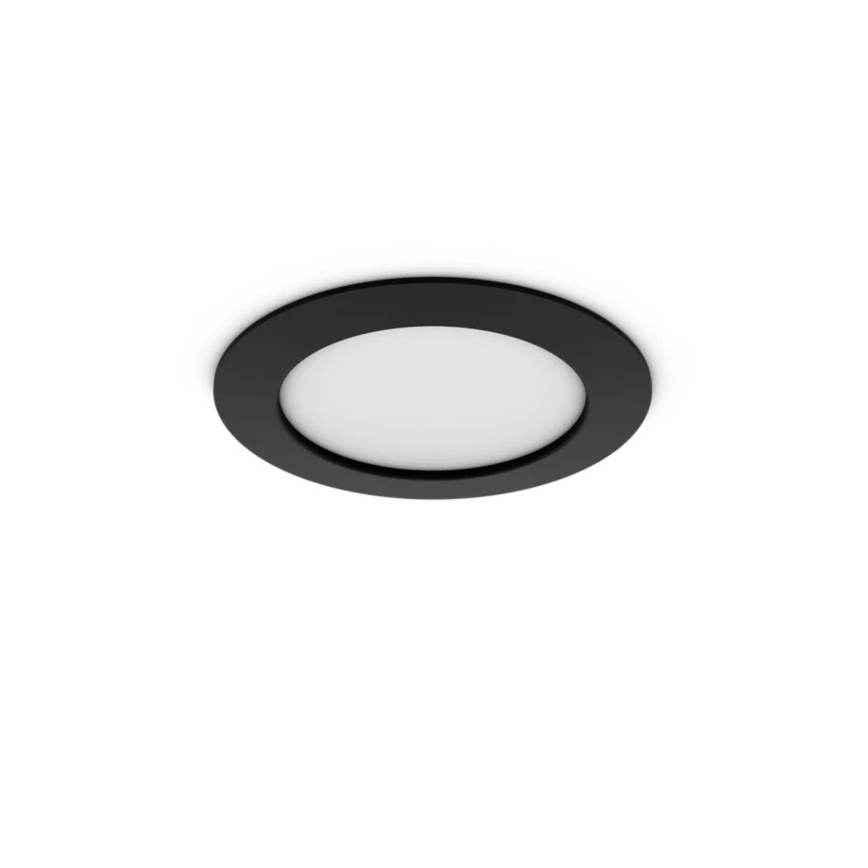 Philips Hue SLIM - LED RGBW, luminaria empotrada regulable para baño, LED/12W/230V 1000-20000K negra IP44