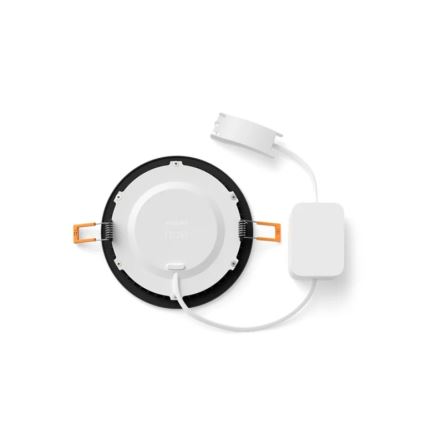 Philips Hue SLIM - LED RGBW, luminaria empotrada regulable para baño, LED/12W/230V 1000-20000K negra IP44