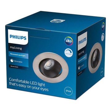 Philips - Luminaria de baño LED regulable ABROSA LED/9W/230V IP44