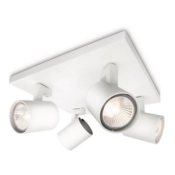 Philips - Luminaria de focos RUNNER 4xGU10/20W/230V blanca