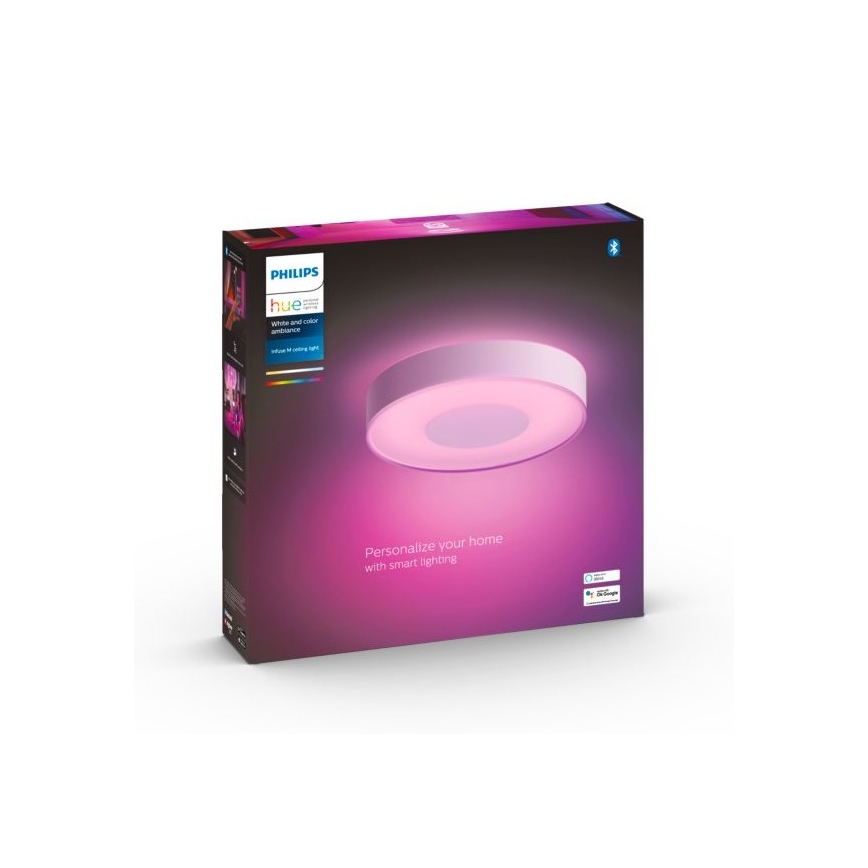 Philips - Lámpara de techo regulable LED RGB Hue INFUSE LED/33,5W/230V 2000-6500K Ø 381 mm blanca