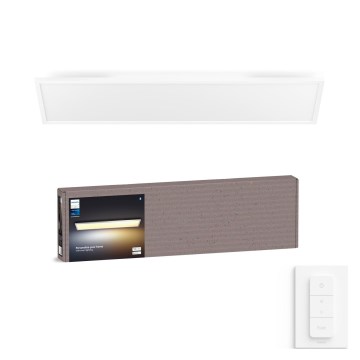 Philips - Luminaria de techo LED regulable Hue AURELLE LED/39W/230V 2200-6500K 120x30 cm blanca + interruptor regulador