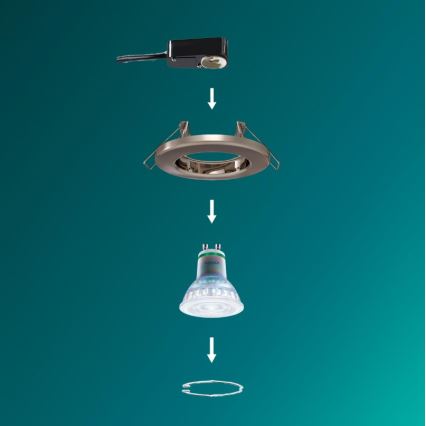 Philips - Luminaria empotrable LED RGBW regulable PERIDOT 1xGU10/6,5W/230V 2700-6500K plateada