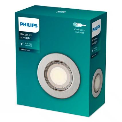 Philips - Luminaria empotrable LED RGBW regulable PERIDOT 1xGU10/6,5W/230V 2700-6500K plateada