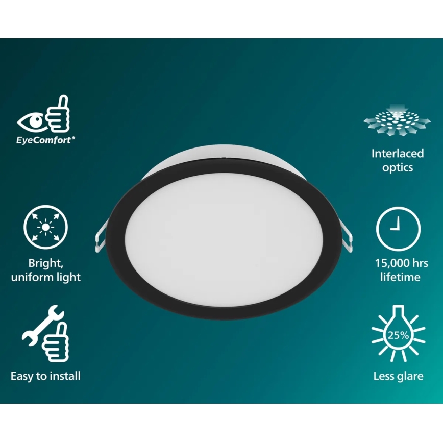 Philips - Luminaria empotrable MESON LED/16,5W/230V 3000K
