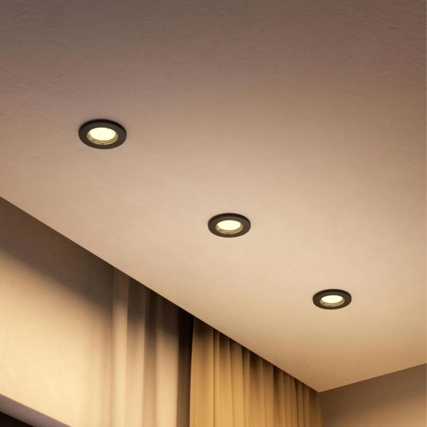 Philips - Luminaria empotrable PERIDOT 1xGU10/7W/230V negra