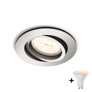 Philips - Luminaria empotrada LED RGBW regulable DONEGAL 1xGU10/4,8W/230V + control remoto