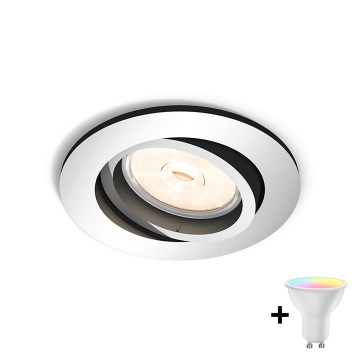Philips - Luminaria empotrada LED RGBW regulable DONEGAL 1xGU10/4,8W/230V + mando a distancia