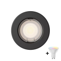 Philips - Luminaria empotrada LED RGBW regulable PERIDOT 1xGU10/6W/230V negra + mando a distancia