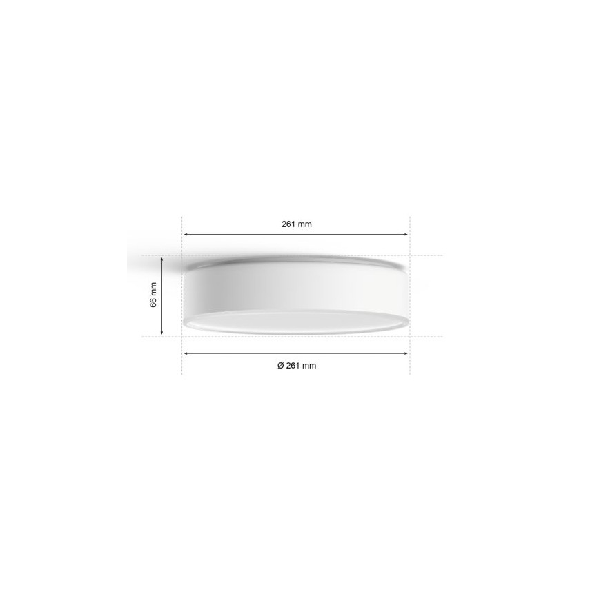 Philips - Plafón LED regulable Hue LED/9,6W/230V 2200–6500K Ø 261 mm blanco + mando a distancia