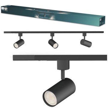 Philips - Luminaria para riel EASYLINK 3xGU10/7W/230V 1 m negra