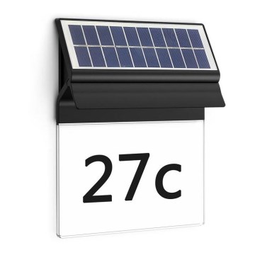 Philips - Número de casa LED solar ENKARA LED/0,2W/3,7V 1800 mAh IP44