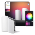 Philips - Pack de 2 focos de proyección Hue PLAY Wall Washer LED RGBW regulables, 20W/230V, 2000–6500K, blanco