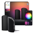 Philips - Pack de 2 focos de proyección LED RGBW regulables Hue PLAY Wall Washer LED/20W/230V 2000–6500K negro